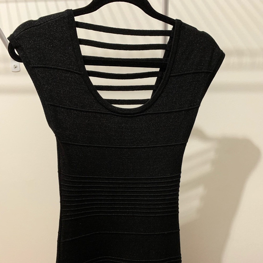 Black Dress LBD - open back